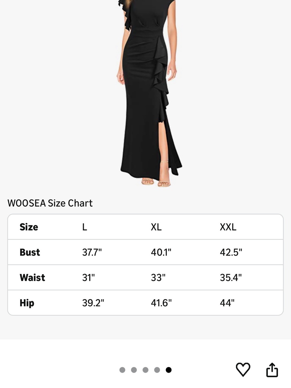 Black Ruffle-Front Maxi Dress - Picture 3 of 3